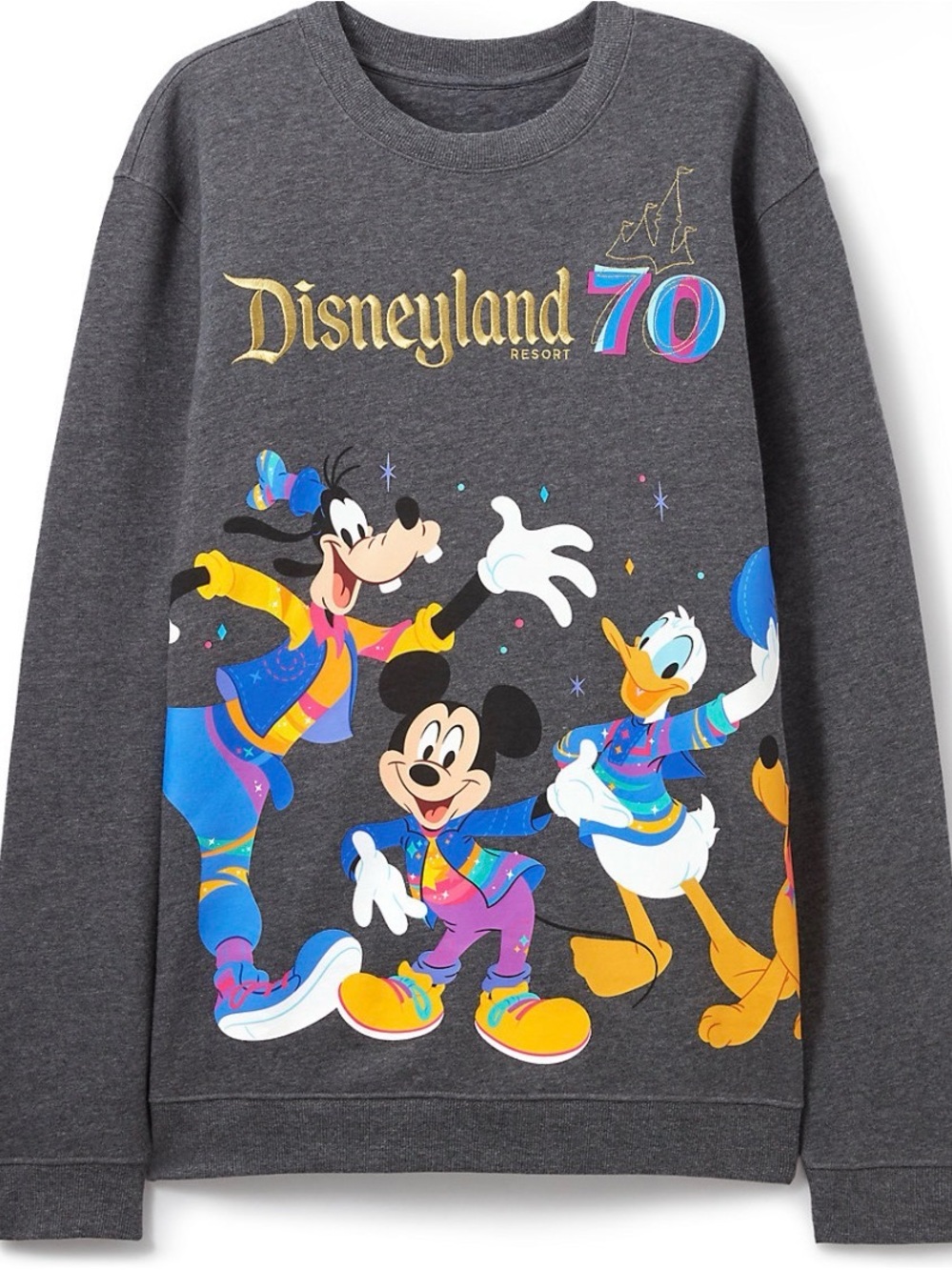 70th Anniversary Unisex Gray Character Sweatshirt